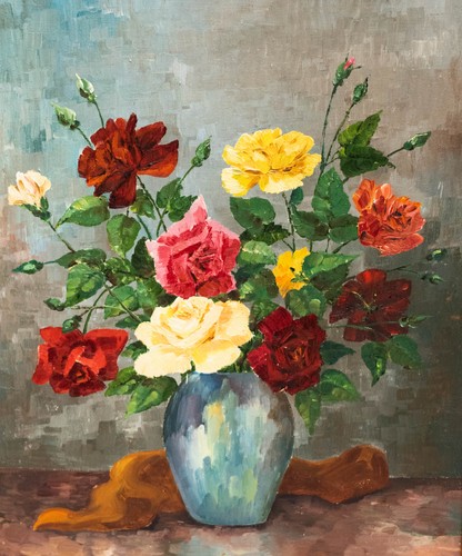 Blumen stillleben bunte rosen - blumen,