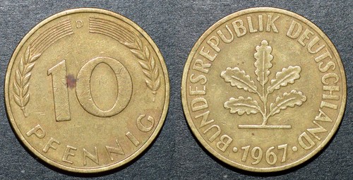 Pfennig 1967 fast vz - pfennig,