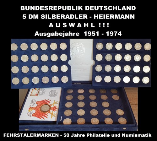 Brd auswahl 5 dm - brd, silber