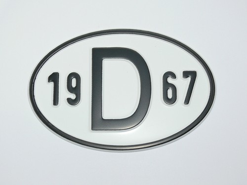 Schild 1967 alu geprägt - alu,