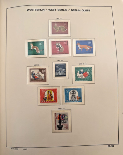 Bundespost berlin 1967 - berlin,
